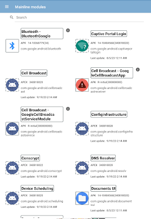 Mainline Modules Info Screenshot 3