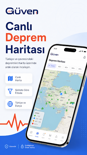 Güven: Deprem Uyarı Screenshot 1