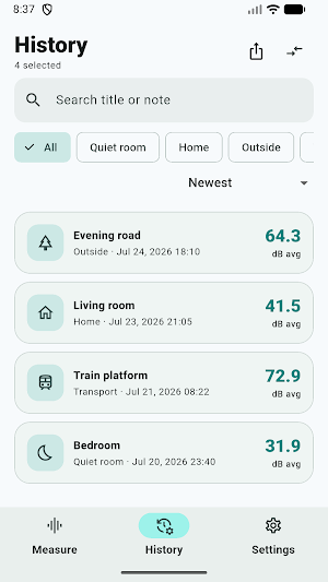 Noise Diary & dB Meter Screenshot 1