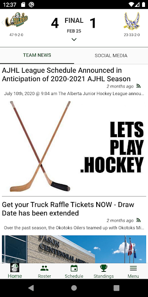 Okotoks Oilers Screenshot 1