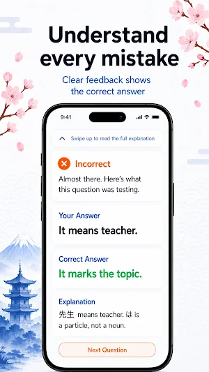 JLPT Test - Japanese learning Screenshot 1