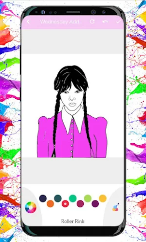 Wednesday Addams Coloring Book Screenshot 2
