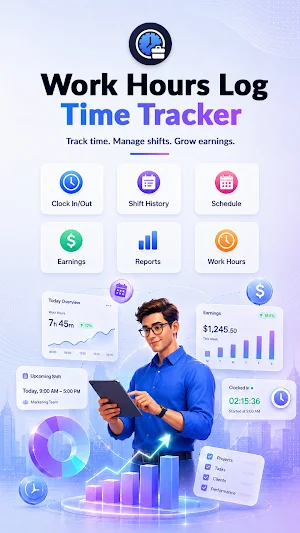 Work Hours Log - Time Tracker Screenshot 0