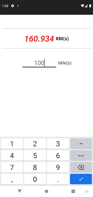 Mile KiloMeter Calc Screenshot 1
