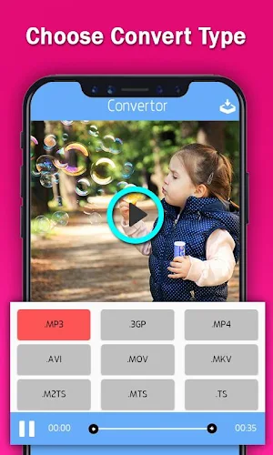 Video Convertor - MP3,MP4,3GP,MOV,AVI converter Screenshot 1