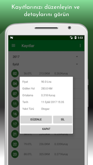 Yakıt Günlüğüm Screenshot 1