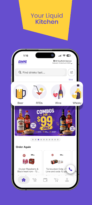 GIMME Drinks 45-min delivery Screenshot 0
