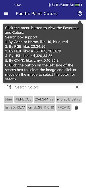 Pacific Paint Colors Screenshot 0