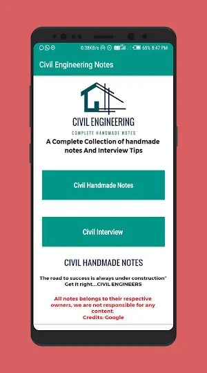 Civil Engineering Handbook Not Screenshot 0