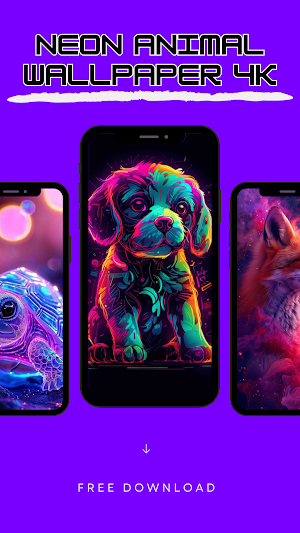 Neon Animal Wallpaper 4K Screenshot 2
