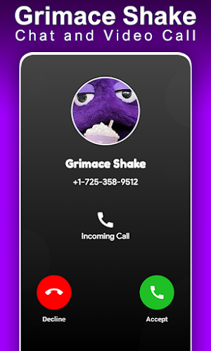 Evil Grimace Shake Video Call Screenshot 2