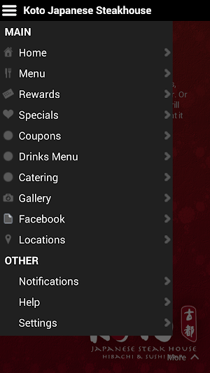 Koto Japanese Steakhouse Screenshot 1