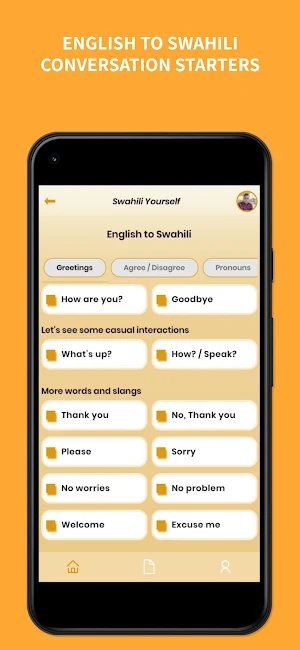 Swahili App Screenshot 1