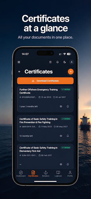 My CrewID: Seaman Logbook Screenshot 2