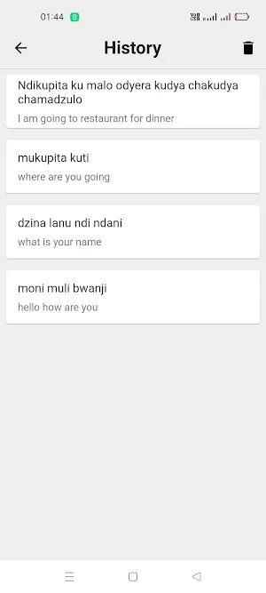 Nyanja To English Translator Screenshot 2