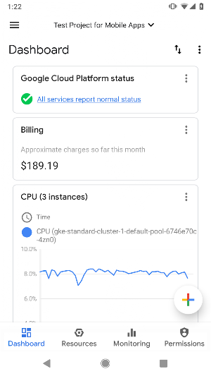 Google Cloud Console Screenshot 1