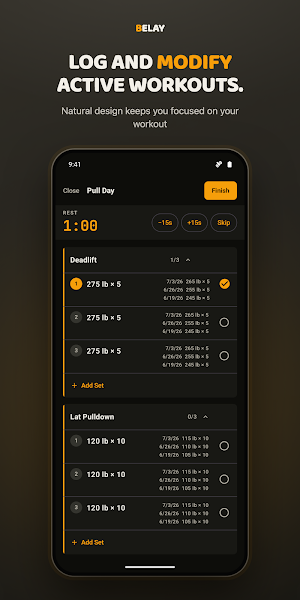 Belay: Strength Tracker Screenshot 1