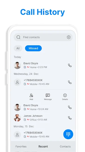 Phone Contacts: Calls & Dialer Screenshot 1