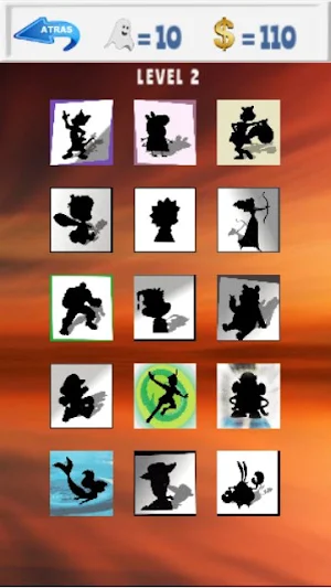 Adivina personajes y su sombra Screenshot 3