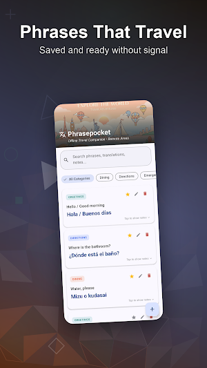 Phrasepocket: Travel Words Screenshot 2
