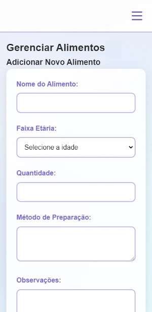 Guia de Alimentação do Bebê Screenshot 3