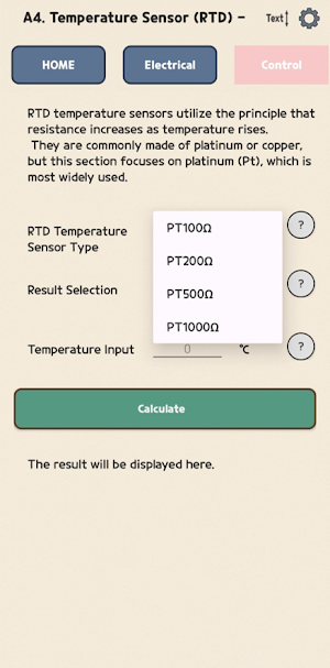 RTD and Thermocouple Sensor Screenshot 2