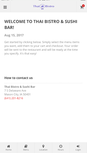Thai Bistro & Sushi Bar Screenshot 0