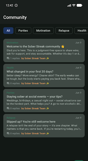 Sober Streak — Quit Drinking Screenshot 2