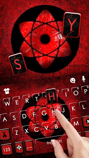 Bred Sharingan Keyboard Background Screenshot 1