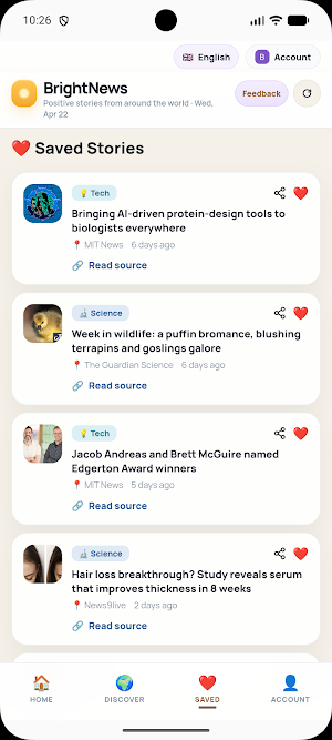 BrightNews Screenshot 2
