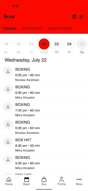 BOXFITNESS Screenshot 1
