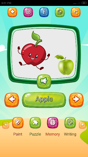 Learn Fruits and Vegetables Screenshot 2