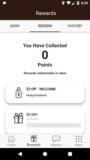 Ridgeland Coffee Co Rewards Screenshot 1