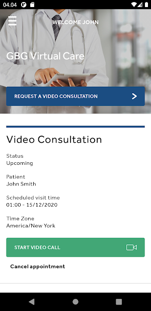 GBG Virtual Care Screenshot 1