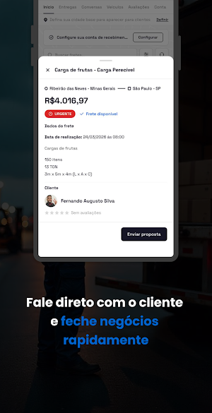 EasyFrete: Motorista e Cliente Screenshot 3