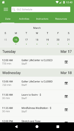 GLC Fitness Screenshot 2