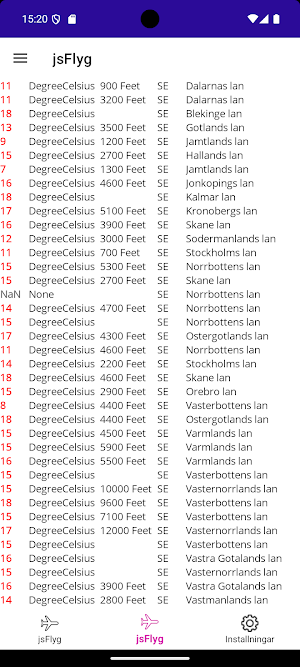 jsFlyg Screenshot 1