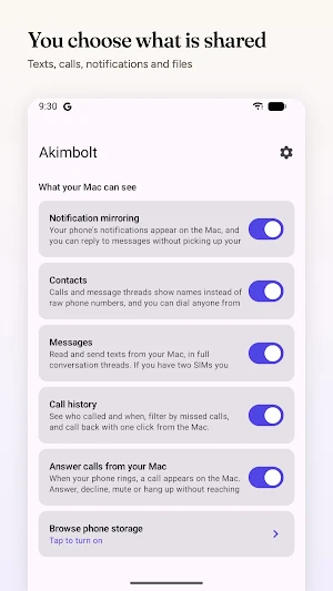 Akimbolt: Connect to your Mac Screenshot 1