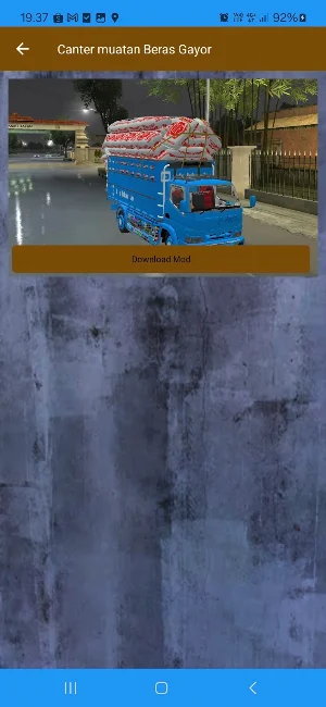 Mod Bussid Truck Beras Gayor Screenshot 1