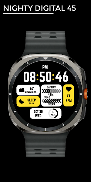 Nighty Digital 45 - watch face Screenshot 0
