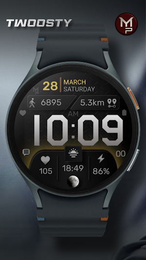 TWOOSTY - Digital Watch Face Screenshot 2