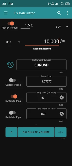 Fx Calculator: Forex & Indices Screenshot 0