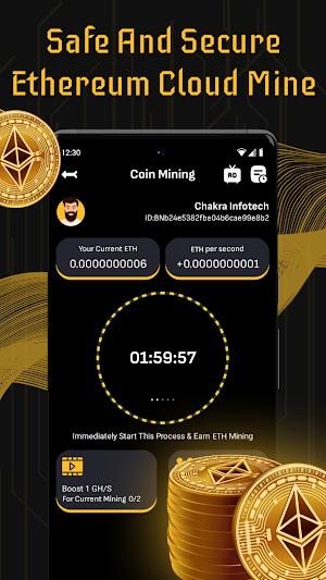 ETH Cloud Mining Ethereum Mine Screenshot 1