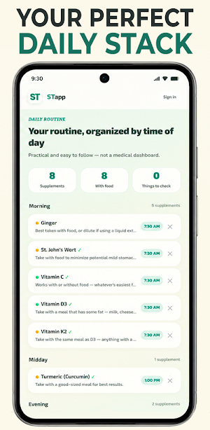 STapp: Supplement Tracker Screenshot 1