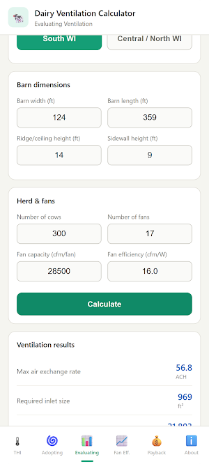 Dairy Ventilation Screenshot 3