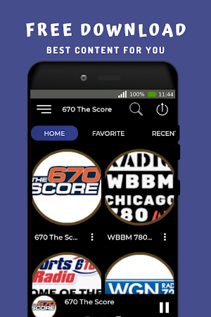 670 The Score Radio Chicago WSCR AM Listen Live Screenshot 0