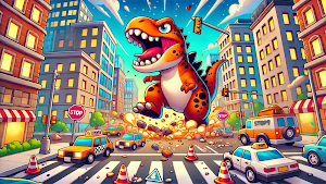 Dino Game City Destruction Screenshot 2