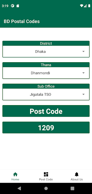 BD Postal Codes Screenshot 0