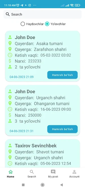 Hamroh taxi screenshot 4