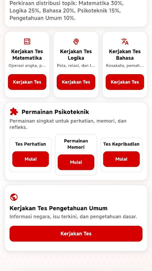 Persiapan CAT TNI Polri Screenshot 1